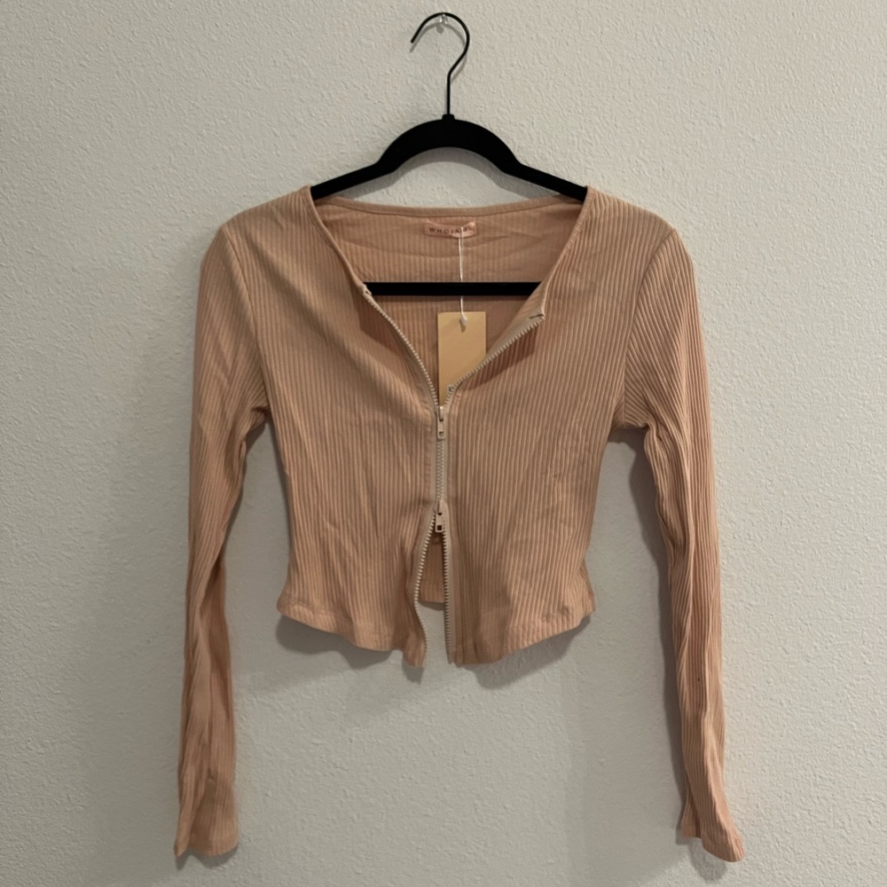 NWT Double Zipper Long Sleeve Shirt